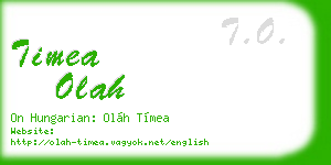 timea olah business card