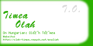 timea olah business card